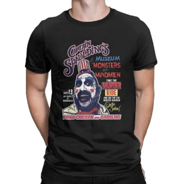Captain Spaulding's T Shirt Museum of Monsters and Madmen Tees Tops Men