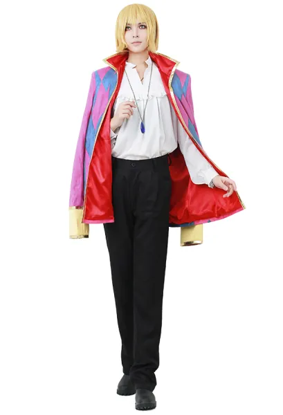 Howls Moving Castle Howl Cosplay Costume including Jewelry Necklace