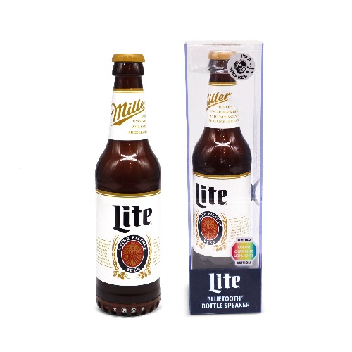 Miller Lite and Coors Light Bottle Shape Bluetooth Speaker With Acrylic Case - Brown