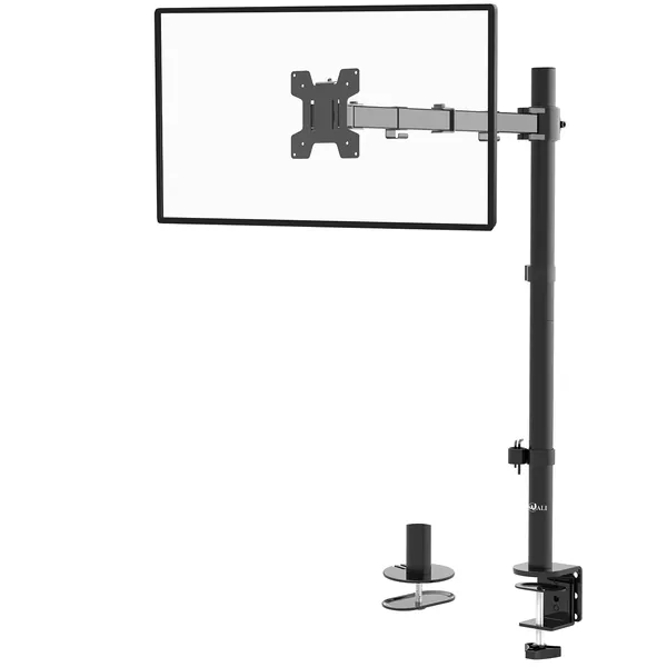 WALI Monitor Arm Mount for Desk, Single Extra Tall VESA Computer Desk Mount, Monitor Bracket Mount Stand Single, up to 32 inch, 22 lbs (M001XL), Black