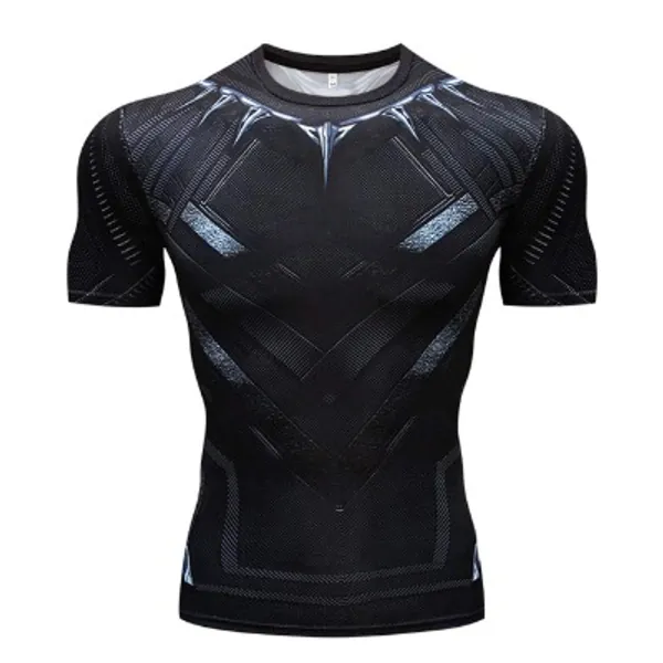 RONGANDHE Men's Cosplay Compression Sports Fitness Shirt Quick-Drying Running Tee