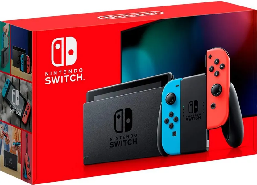 Nintendo Switch with Neon Blue and Neon Red Joy‑Con - HAC-001(-01) - Console Neon Blue and Red