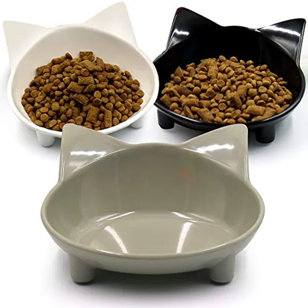 cat bowls Anti-slip Multi-purpose Cat Food Bowl Pet Water Bowl Cat Feeding Bowls (3 Pack)