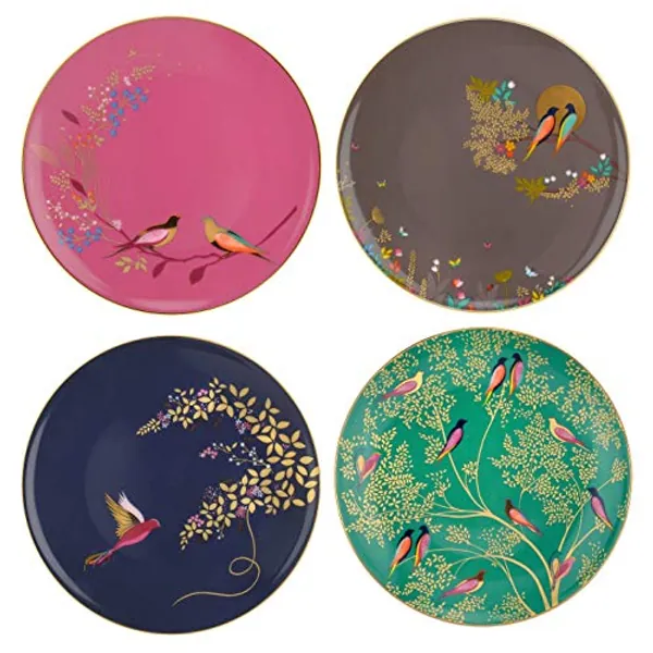 Sara Miller for Portmeirion Chelsea Cake Plates, Ceramic, Multi-Colour, 215 x 215 x 60 cm