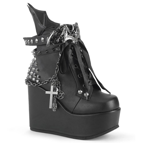 Poison-107 | Black Vegan Leather / 9