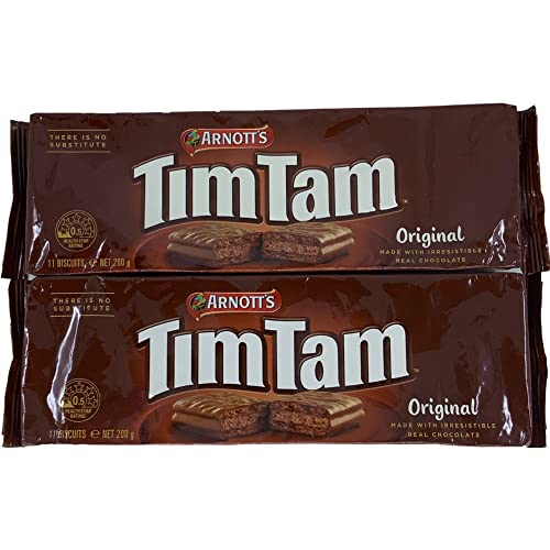 Arnott's Tim Tam Original Chocolate Biscuit 200g - 2 pack (Made in Australia) - The Most Irresistible Chocolate Biscuit - Chocolate - 200 g (Pack of 2)