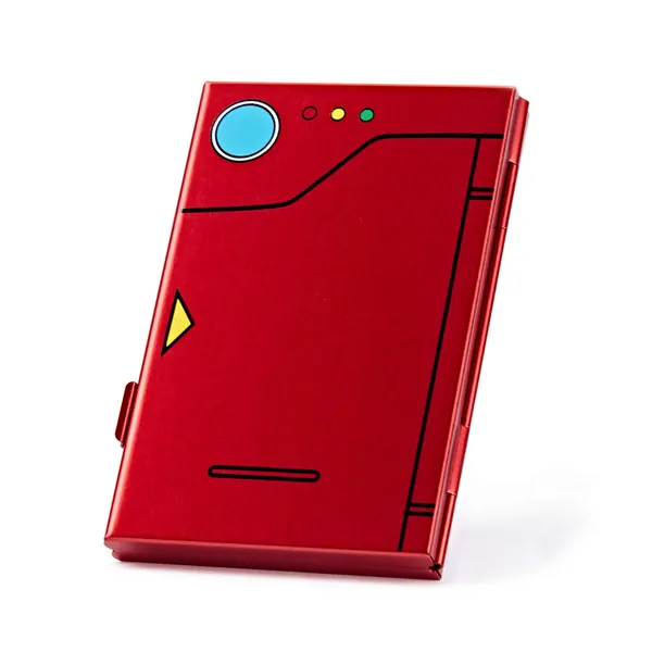 FUNLAB Switch Game Case Compatible with Nintendo Switch Game Holder,Metal Switch Game Card Case with 6 game storage – Pokedex Red