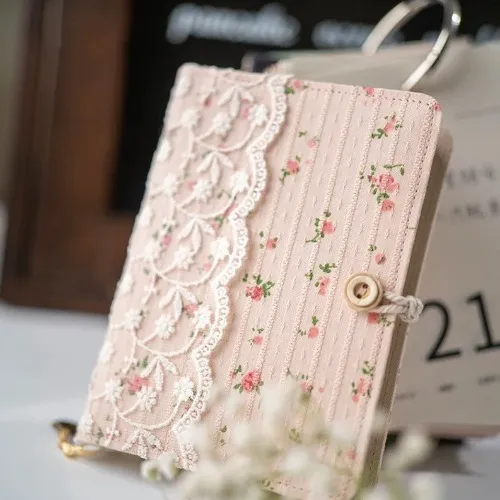 Pink Flower Lace Notebook