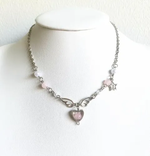 Cute star heart necklace