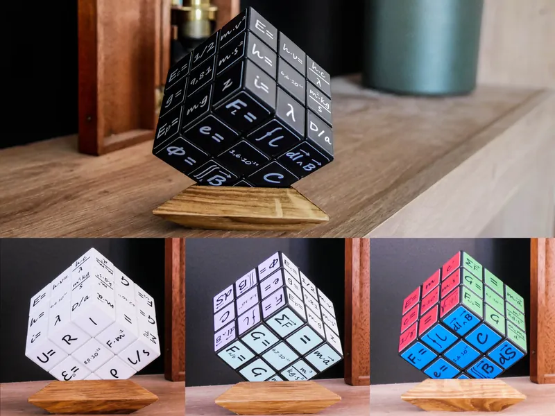 scientific rubik's cube Physics edition, scientific 3x3 puzzle cube, ideal gift for a scientist
