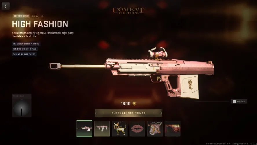 DMZ combat couture skin