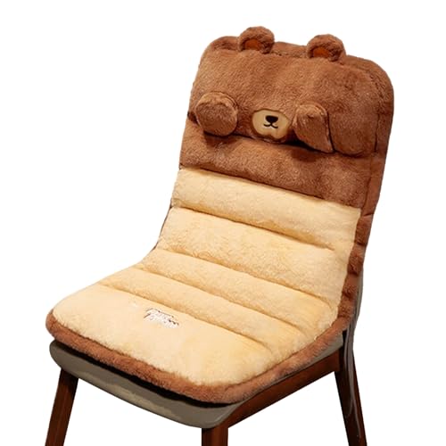 QIUODO 33"*20" Chair Cushions for Dining Chairs, Cute Cartoon Design, Comfortable Seat Pad for Kitchen,Lazy Sofa Office Floor Pillow Pad Cute Stuff for Gamer Bedroom Decor - Cute Bear