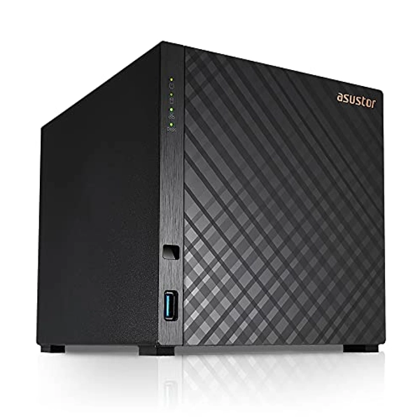 Asustor Drivestor AS1104T 4 Baies Serveur NAS Boîtier Quad Core 1.4 GHz CPU, 2.5GbE port, 1 Go RAM DDR4 (sans Disque)