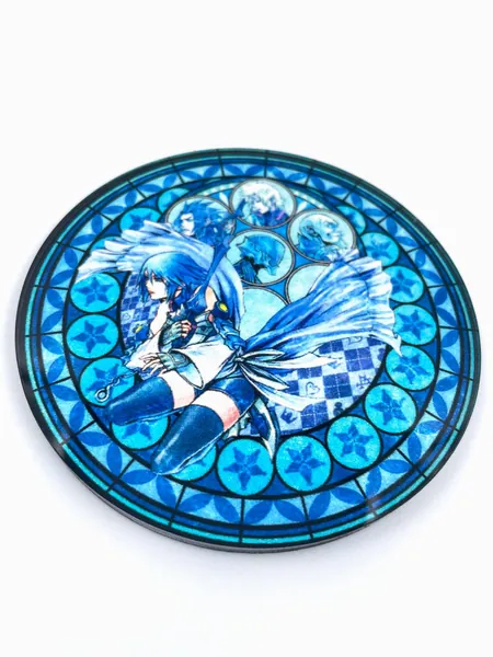 Kingdom Hearts Coasters - Acrylic Coasters - Unique gift idea - Gamer Gifts - Glass Coasters - Kingdom Hearts 2 3 - Wayfinder - Roxas Sora (Aqua)