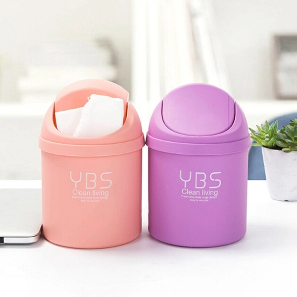 1PC Office Mini Desktop Storage Box Waste Container Desktop Cleaning Barrel Small Desk Organizer Storage Dustbins