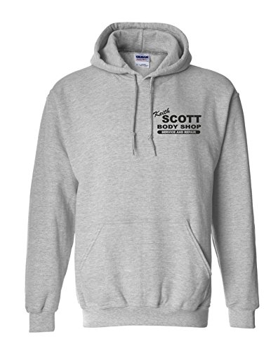 Snapit Keith Scott Grey Hooded Sweat One Tree Hill Body Shop Adult Hoodie - S - Grey