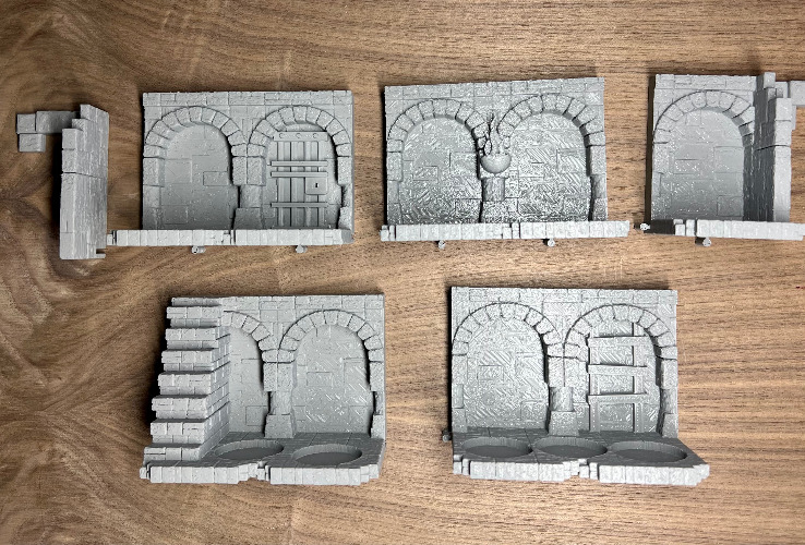 Wallhalla Dungeon: Miniature Display Shelves - The Campaign (12 spaces)