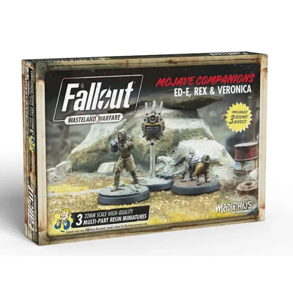 Fallout: Wasteland Warfare: Ed-E, Rex & Veronica Miniatures Game [Pre-order]