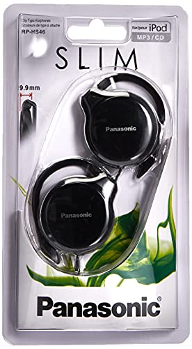 Panasonic- Rp-hs46e-k Slim Clip On Earphone - Black - Black - Prior Generation