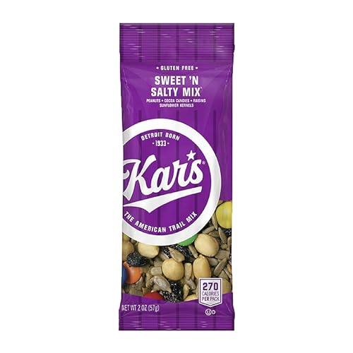 Kar’s Nuts Original Sweet ‘N Salty Trail Mix, 2 oz Individual Snack Packs – Bulk Pack of 72, Gluten-Free Snacks - Sweet 'N Salty - 2 Ounce (Pack of 72)