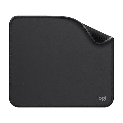 Logitech Mouse Pad - Studio Series, Computer Mouse Mat with Anti-Slip Rubber Base, Easy Gliding, Spill-Resistant Surface, Durable Materials, Portable, in a Fresh Modern Design, Graphite - Graphite