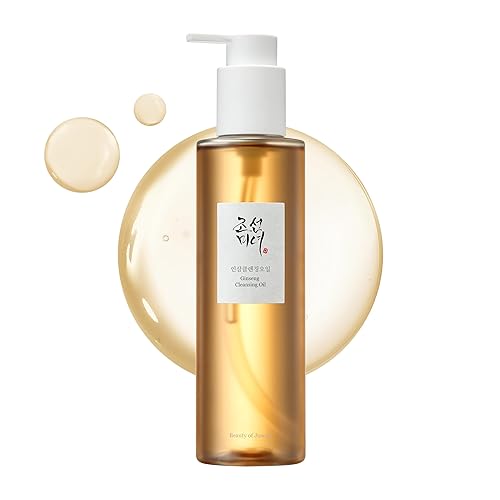 Beauty of Joseon Ginseng Cleansing Oil Waterproof Makeup Remover for Sensitive, Acne-Prone Facial Skin. Korean Skin Care for Men and Women, 210ml, 7.1 fl.oz - Ginseng Cleansing Oil