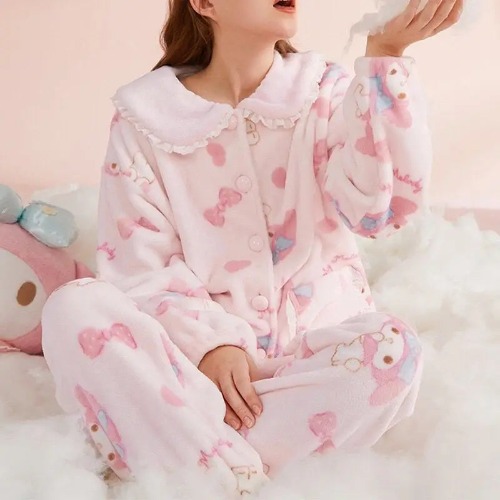 My Melody Inspired Pajama Set for Cozy Cosplay Parties - L
