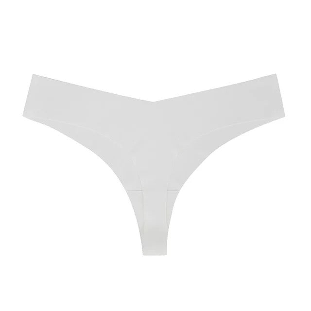 Perkies Seamless Panties: Thongs (mid-rise) - Coconut / X-Large