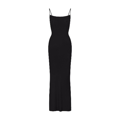 SOFT LOUNGE PETITE LONG SLIP DRESS | ONYX
