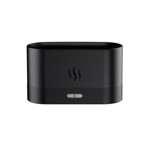 Fireplace Flame-Effect Humidifier Lamp - Ink Black