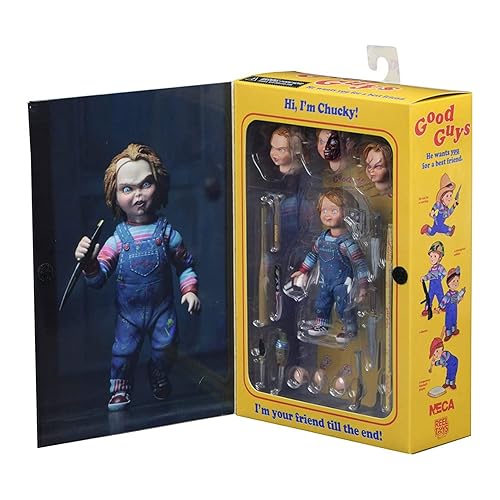 NECA Chucky 42112 Action Figure, Multicolour, 7-Inches - Box,Deluxe