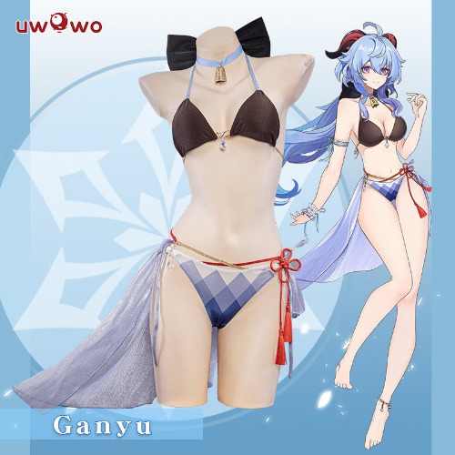 【In Stock】Exclusive Authorization Uwowo Genshin Impact Swimsuit Fanart Ganyu Swimsuit Cosplay Costume | S