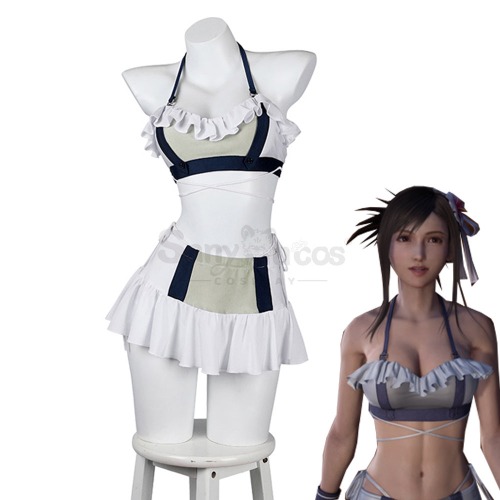 Game Final Fantasy VII Cosplay Tifa Lockhart Swimsuit Cosplay Costume Plus Size - M