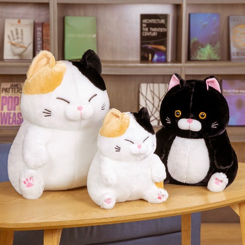 Jacob - Japanese Lucky Cat Soft Plush - White / 30cm