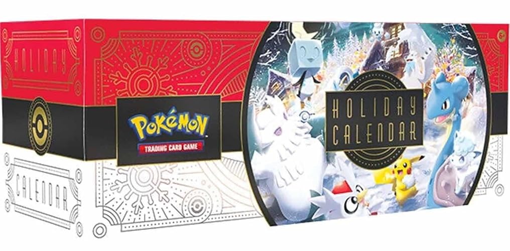 Pokémon TCG : Calendrier des fêtes 6+ (8 cartes promotionnelles, 6 boosters et plus) - Pokémon TCG : Calendrier des fêtes (8 cartes promotionnelles en aluminium, 6 boosters et plus)