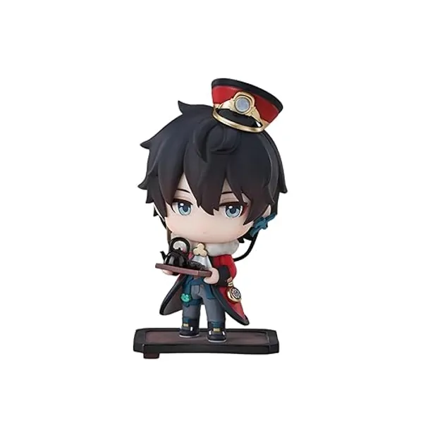 Bahomu Anime Figure, Honkai Star Rail Official Figure - Welcome to Train Tea Party Cute Chibi Dan Heng, 8cm/3.1" PVC Collectible Figure for HSR Fans(Dan Heng) - Dan Heng