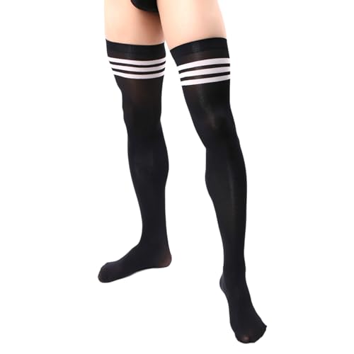 Generic Men's Sissy High Over Knee Socks Femboy Thigh High Stockings for Cross-dressers