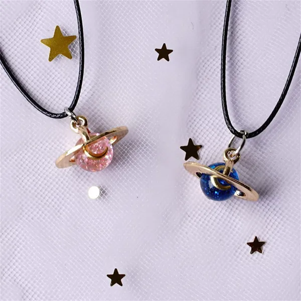PERIMADE Summer Fantasy Starry Three-Dimensional Universe Couple Necklace | Friendship Jewelry | Birthday Gift | Matching Necklace