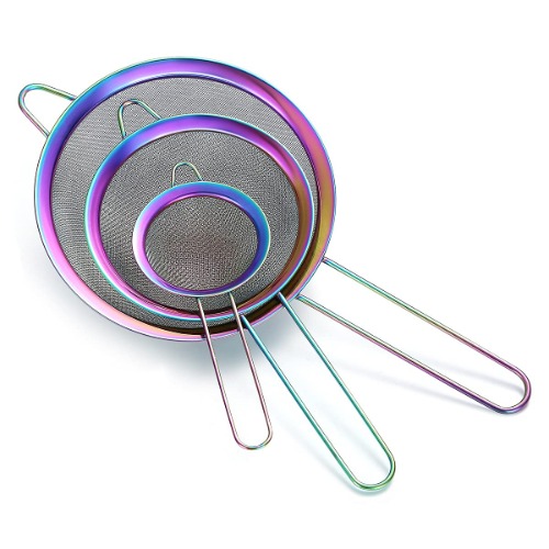 Rainbow Fine Mesh Strainer 3 Pieces Set