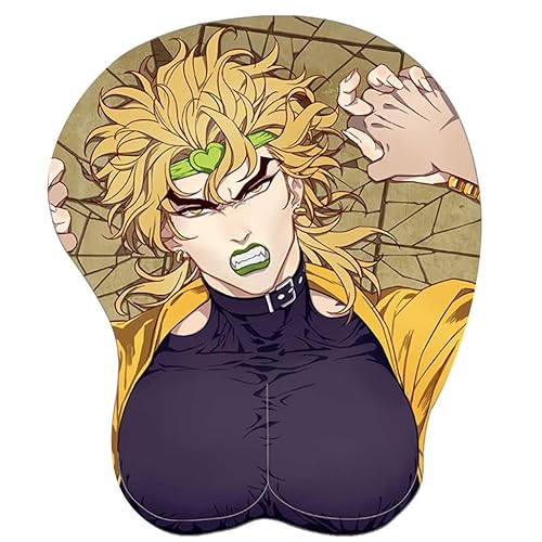 SMOOHH Anime Dio Brando 3D Mauspad mit Handgelenkauflage Gaming Mauspads Rutschfestes Mauspad 3D Mauspads 3D Ergonomisches Mauspad(Size:1) - 1