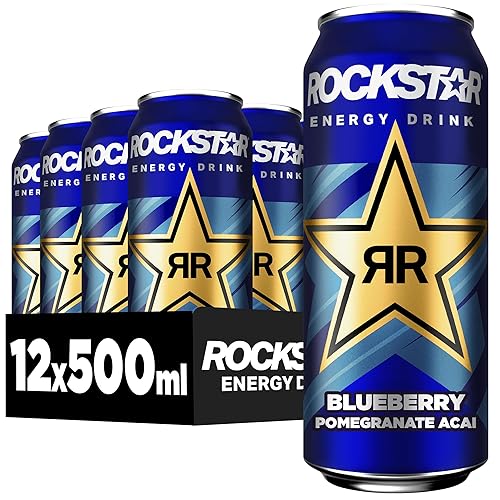 Rockstar Energy Drink Blueberry - Blueberry - 500 ml (12er Pack)