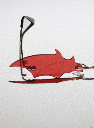 Nocturnal Bat Sunglasses - Gold Red