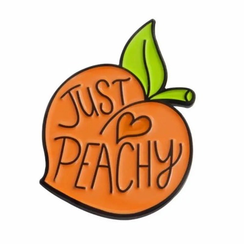 Cute Peach Enamel Pin for Cosparty Enthusiasts