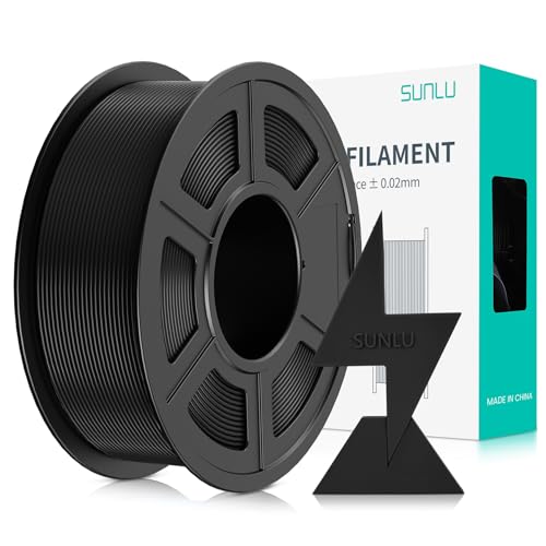 SUNLU High Speed PLA Filament 1.75mm, 30mm/s - 600mm/s Print Range, High Flow Speedy 3D Printer PLA Filament, Designed for Fast Printing, Neatly Wound, Dimensional Accuracy +/- 0.02mm, 1KG Black - 1000g Black