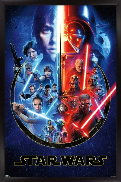 Trends International Star Wars - Skywalker Saga Wall Poster, 22.375" x 34", Black Framed Version
