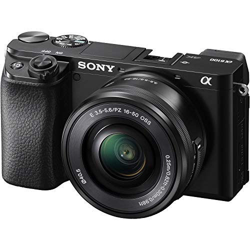 Sony Alpha A6100 Mirrorless Camera with 16-50mm Zoom Lens, Black (ILCE6100L/B) - w/ 16-50mm Lens