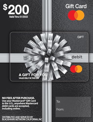 Shopping Spree! $200 Mastercard Gift Card (plus $6.95 Purchase Fee)