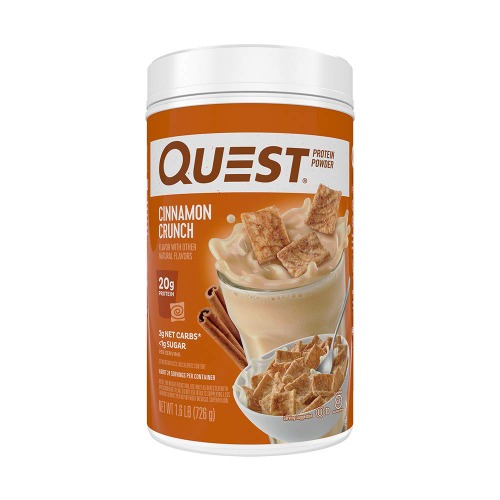 Quest Nutrition Cinnamon Crunch Protein Powder, High Protein, Low Carb, Gluten /Soy Free, 25.6 Ounce (Pack of 1) - Cinnamon Crunch 1.6 Pound