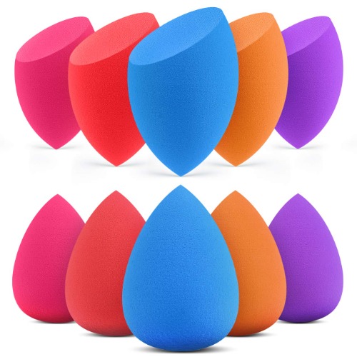 InnoGear Makeup Sponge, 10 Pcs Makeup Sponges Blender Set Beauty Cosmetic Foundation Blending Applicator Puff, Flawless for Liquid Cream Powder (Multi colored) - Multicolor 2