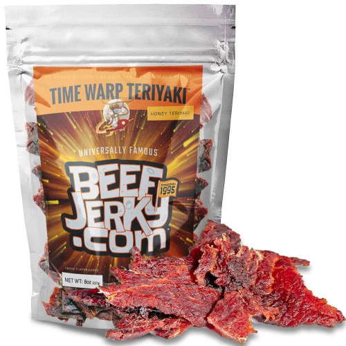 Time Warp Teriyaki, Sweet Teriyaki, Gourmet Beef Jerky [ 8oz Bag ] by BeefJerky.com